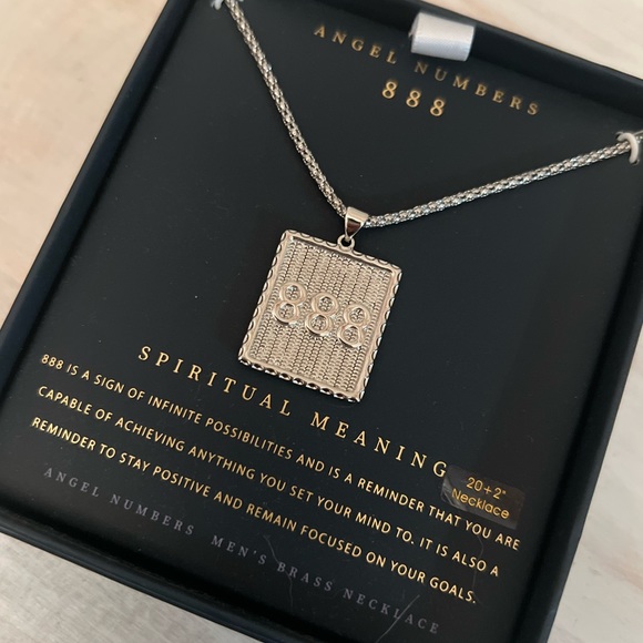 Bain x Miller Men's "888" Angel Numbers Necklace - Picture 3 of 3